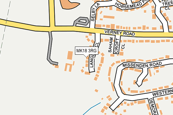 MK18 3RG map - OS OpenMap – Local (Ordnance Survey)