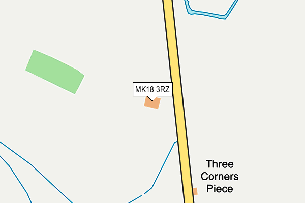 MK18 3RZ map - OS OpenMap – Local (Ordnance Survey)