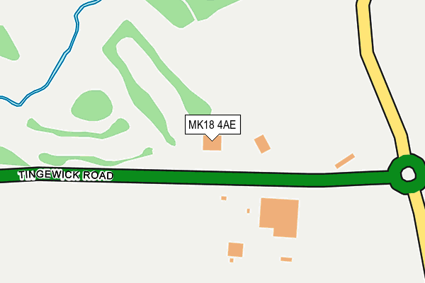 MK18 4AE map - OS OpenMap – Local (Ordnance Survey)