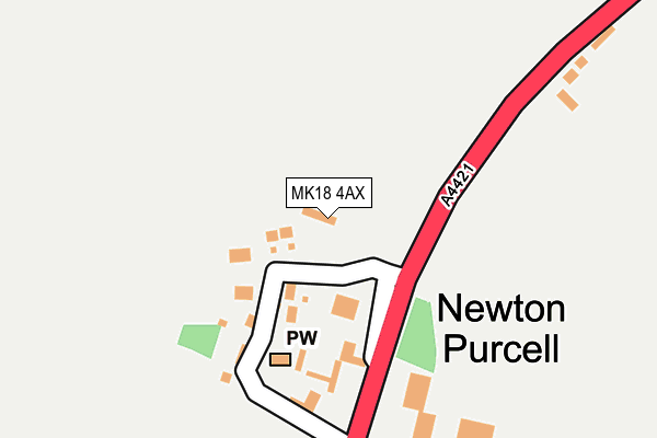 MK18 4AX map - OS OpenMap – Local (Ordnance Survey)