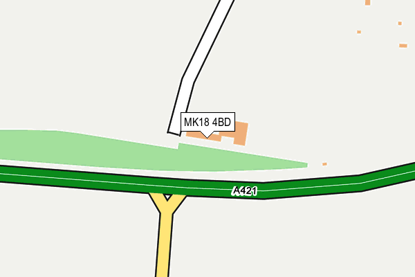 MK18 4BD map - OS OpenMap – Local (Ordnance Survey)