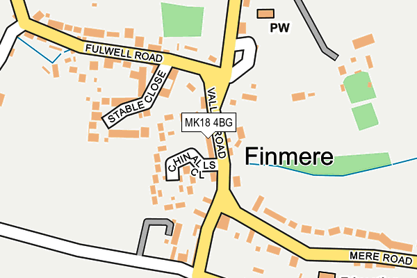 MK18 4BG map - OS OpenMap – Local (Ordnance Survey)