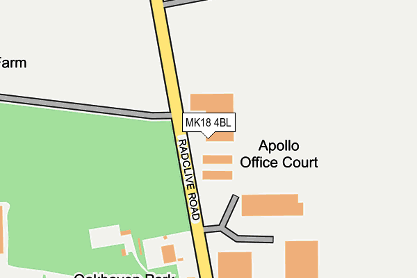 MK18 4BL map - OS OpenMap – Local (Ordnance Survey)