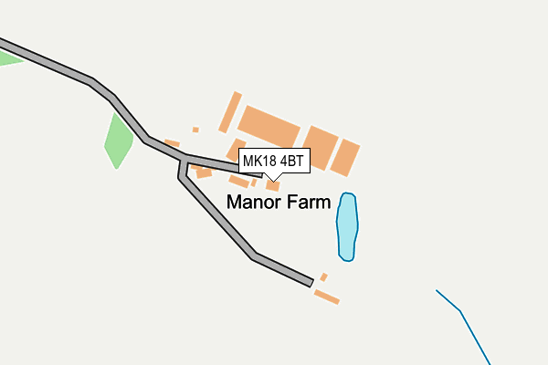 MK18 4BT map - OS OpenMap – Local (Ordnance Survey)