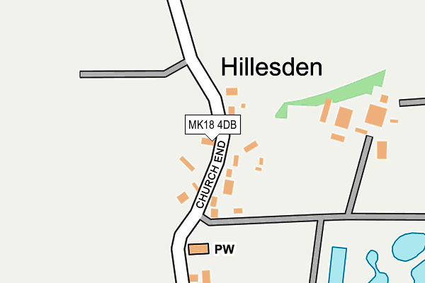 MK18 4DB map - OS OpenMap – Local (Ordnance Survey)