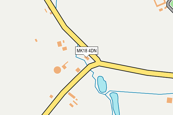 MK18 4DN map - OS OpenMap – Local (Ordnance Survey)