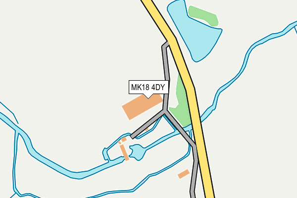 MK18 4DY map - OS OpenMap – Local (Ordnance Survey)