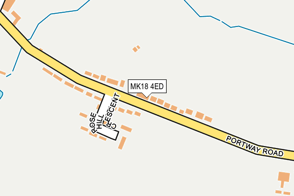 MK18 4ED map - OS OpenMap – Local (Ordnance Survey)