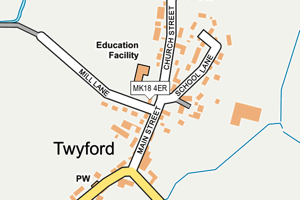 MK18 4ER map - OS OpenMap – Local (Ordnance Survey)