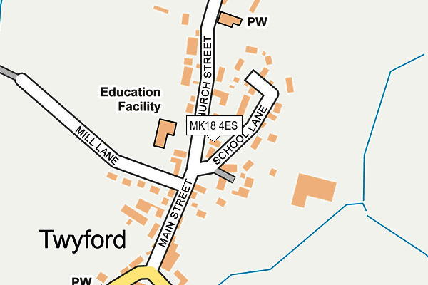 MK18 4ES map - OS OpenMap – Local (Ordnance Survey)