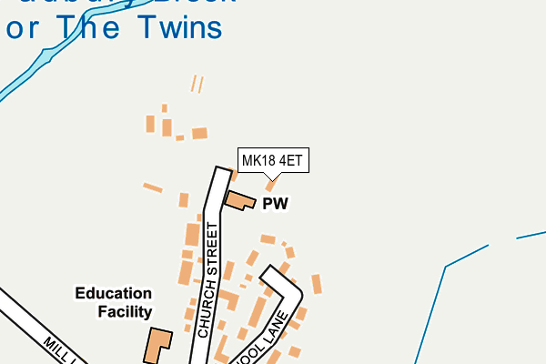 MK18 4ET map - OS OpenMap – Local (Ordnance Survey)