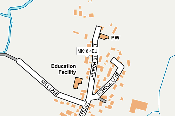 MK18 4EU map - OS OpenMap – Local (Ordnance Survey)