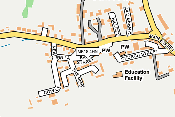 MK18 4HN map - OS OpenMap – Local (Ordnance Survey)