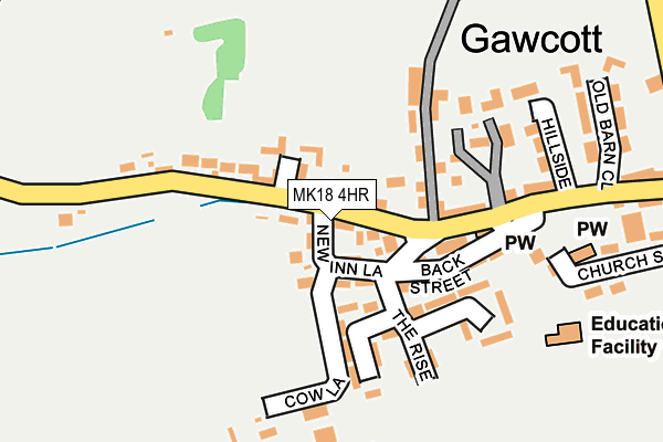 MK18 4HR map - OS OpenMap – Local (Ordnance Survey)