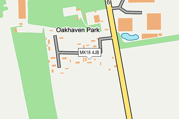 MK18 4JB map - OS OpenMap – Local (Ordnance Survey)