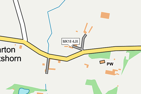 MK18 4JX map - OS OpenMap – Local (Ordnance Survey)