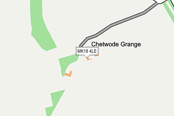 MK18 4LE map - OS OpenMap – Local (Ordnance Survey)