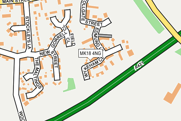 MK18 4NG map - OS OpenMap – Local (Ordnance Survey)