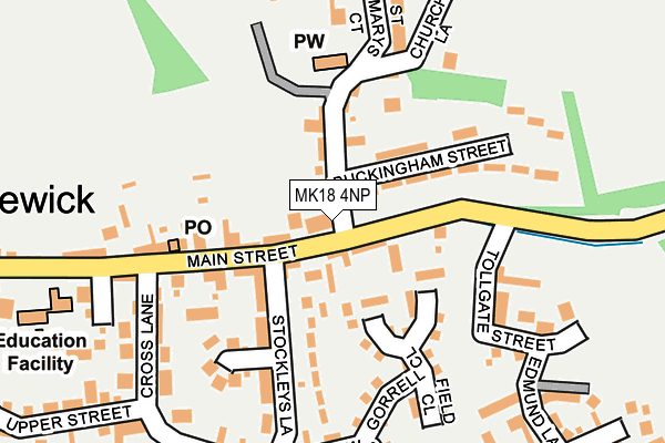 MK18 4NP map - OS OpenMap – Local (Ordnance Survey)