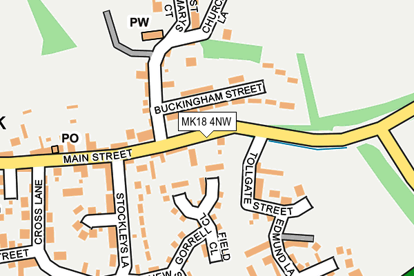 MK18 4NW map - OS OpenMap – Local (Ordnance Survey)