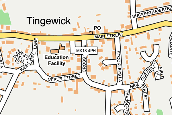 MK18 4PH map - OS OpenMap – Local (Ordnance Survey)