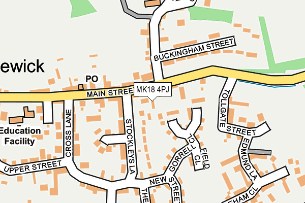 MK18 4PJ map - OS OpenMap – Local (Ordnance Survey)