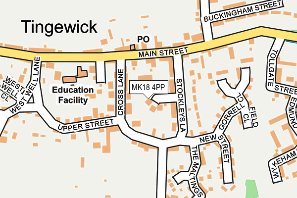 MK18 4PP map - OS OpenMap – Local (Ordnance Survey)