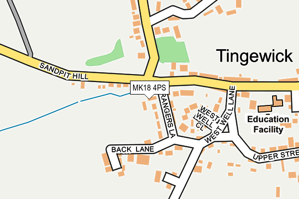 MK18 4PS map - OS OpenMap – Local (Ordnance Survey)