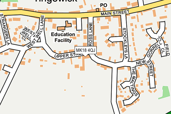 MK18 4QJ map - OS OpenMap – Local (Ordnance Survey)