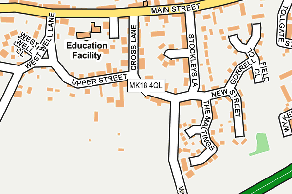 MK18 4QL map - OS OpenMap – Local (Ordnance Survey)