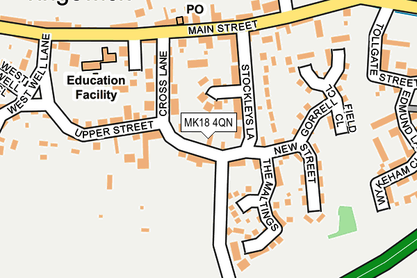 MK18 4QN map - OS OpenMap – Local (Ordnance Survey)