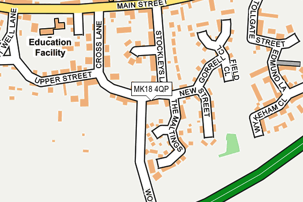 MK18 4QP map - OS OpenMap – Local (Ordnance Survey)