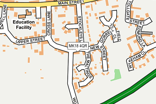 MK18 4QR map - OS OpenMap – Local (Ordnance Survey)