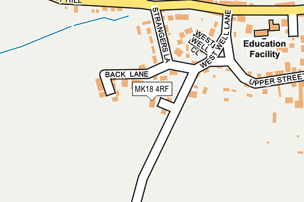 MK18 4RF map - OS OpenMap – Local (Ordnance Survey)