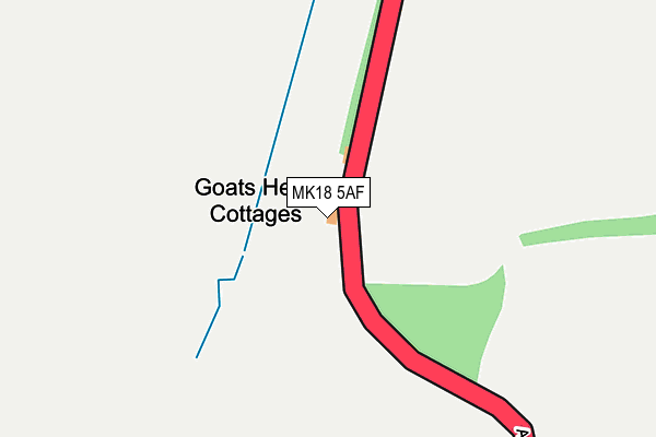 MK18 5AF map - OS OpenMap – Local (Ordnance Survey)