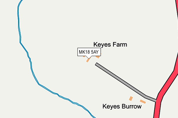 MK18 5AY map - OS OpenMap – Local (Ordnance Survey)