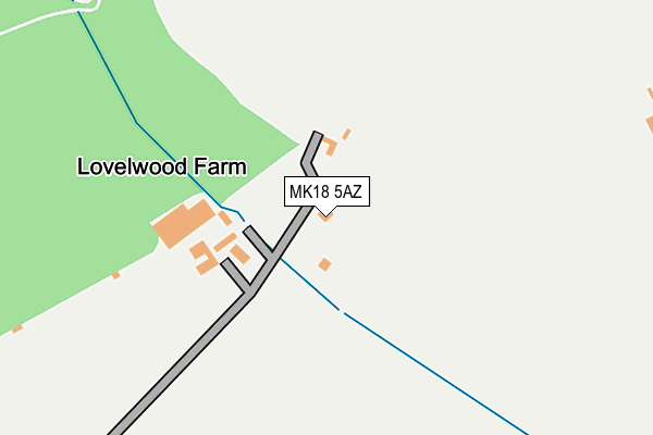 MK18 5AZ map - OS OpenMap – Local (Ordnance Survey)