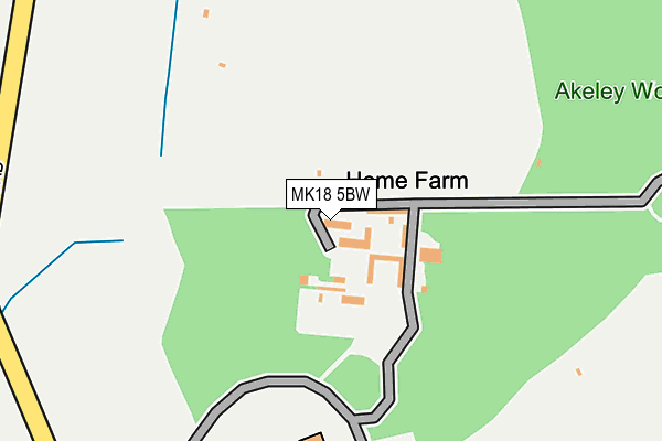MK18 5BW map - OS OpenMap – Local (Ordnance Survey)