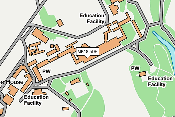 MK18 5DE map - OS OpenMap – Local (Ordnance Survey)