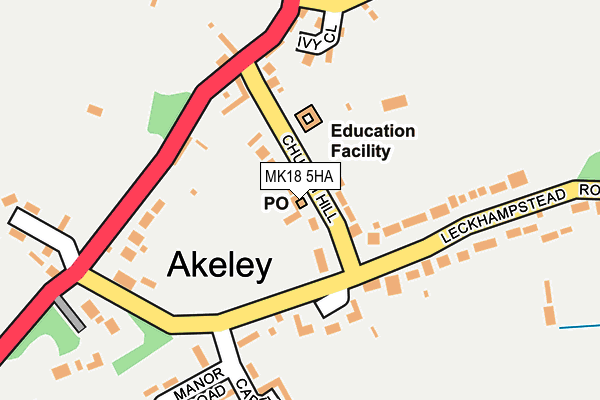 MK18 5HA map - OS OpenMap – Local (Ordnance Survey)