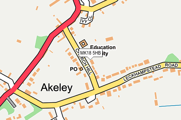 MK18 5HB map - OS OpenMap – Local (Ordnance Survey)