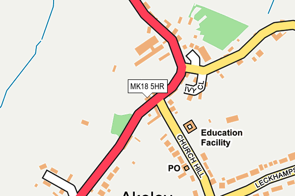 MK18 5HR map - OS OpenMap – Local (Ordnance Survey)