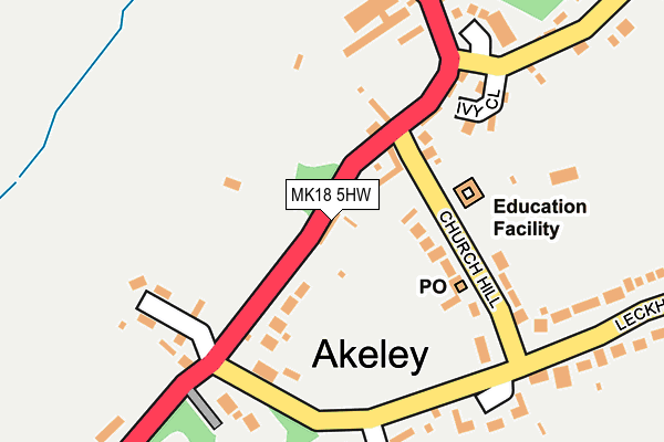 MK18 5HW map - OS OpenMap – Local (Ordnance Survey)