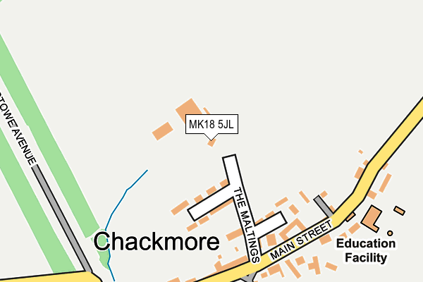 MK18 5JL map - OS OpenMap – Local (Ordnance Survey)