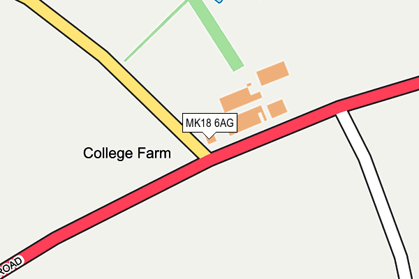 MK18 6AG map - OS OpenMap – Local (Ordnance Survey)