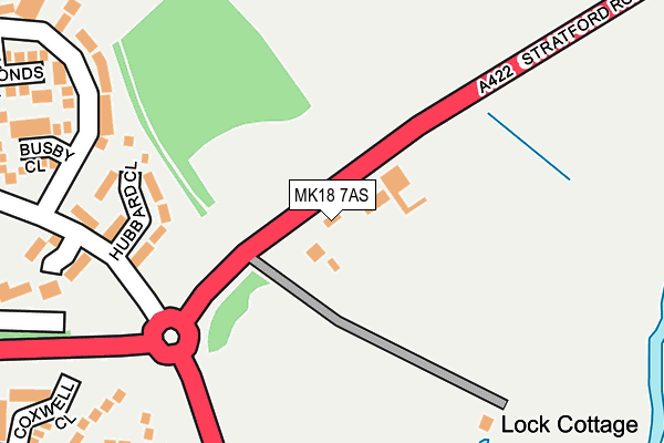 MK18 7AS map - OS OpenMap – Local (Ordnance Survey)