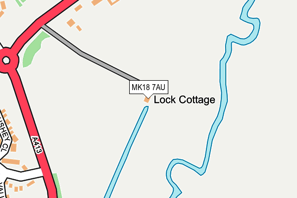 MK18 7AU map - OS OpenMap – Local (Ordnance Survey)