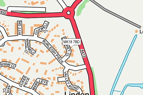 MK18 7BD map - OS OpenMap – Local (Ordnance Survey)