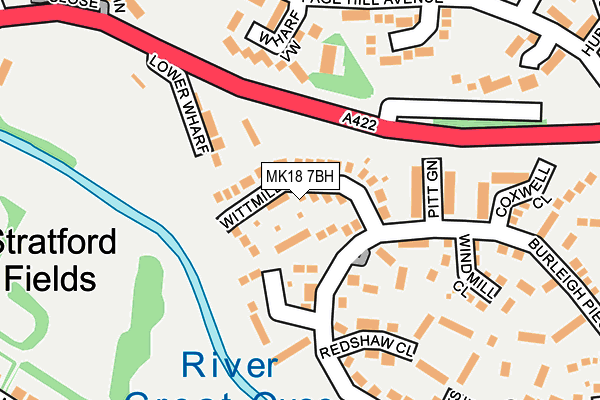 MK18 7BH map - OS OpenMap – Local (Ordnance Survey)