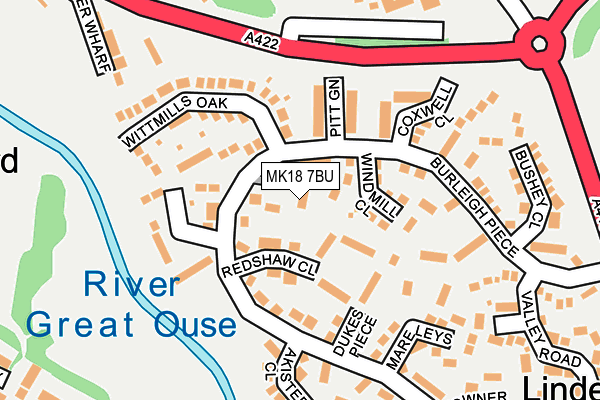 MK18 7BU map - OS OpenMap – Local (Ordnance Survey)